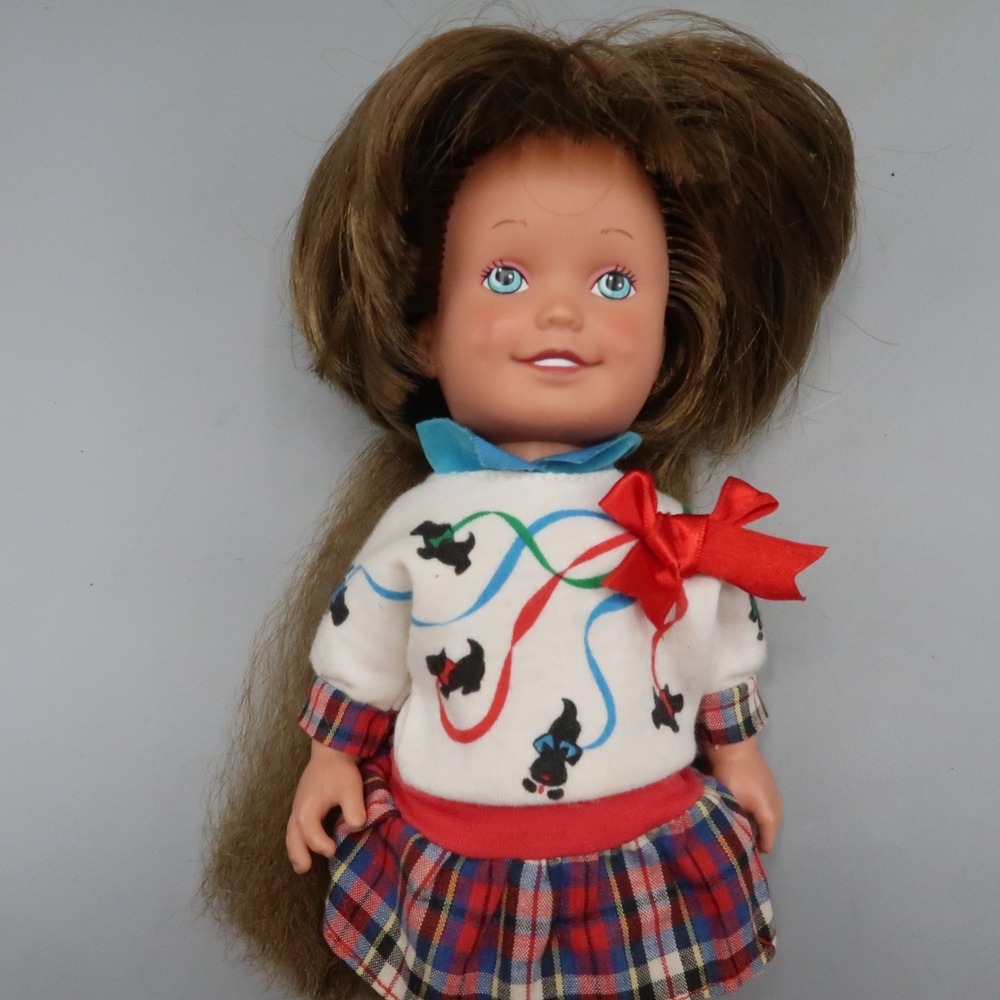 Playskool 1987 Vintage Doll Dolly Surprise Lolly Dark Hair Vintage Toy 80s‎